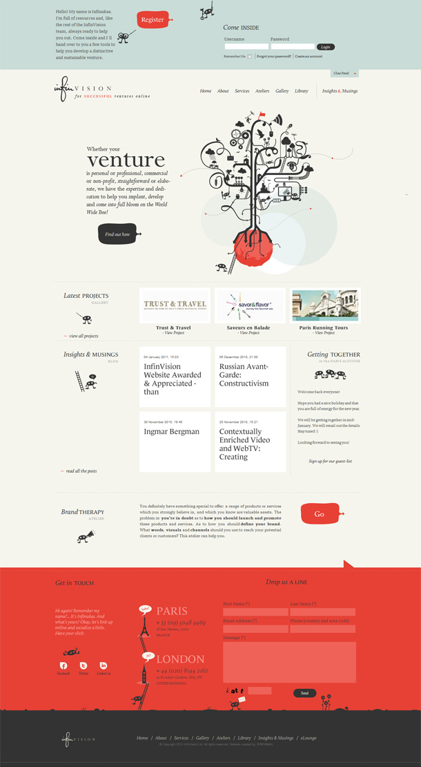 Webdesign Inspiration Typografie