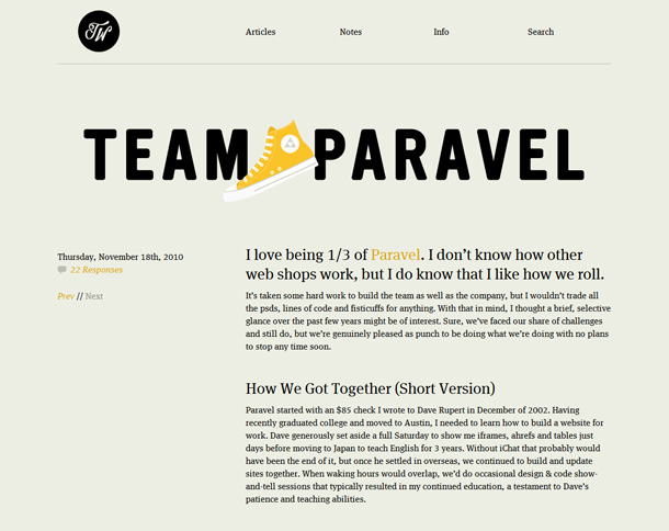 Webdesign Inspiration Typografie