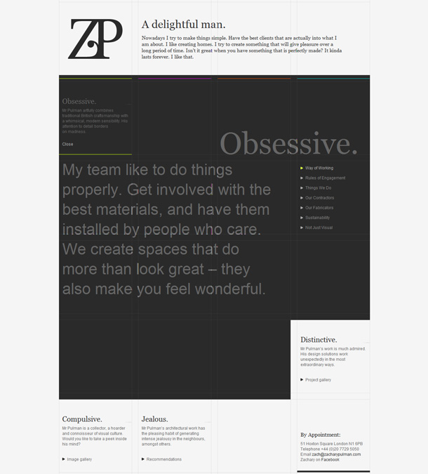 Webdesign Inspiration Typografie