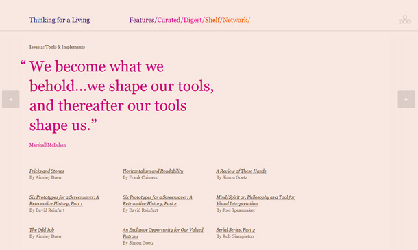 Webdesign Inspiration Typografie