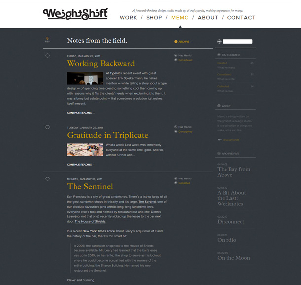 Webdesign Grey Colors