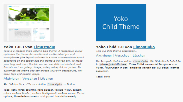 WordPress Child Themes