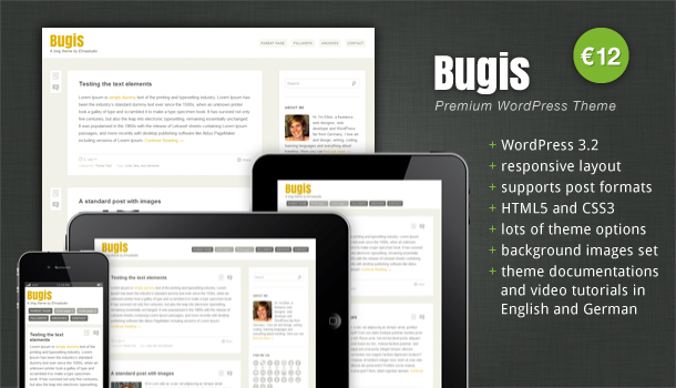 Premium WordPress Theme Bugis