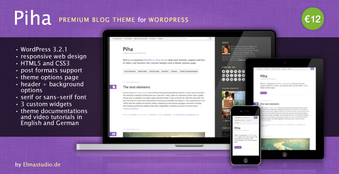 Piha responsive WordPress Theme