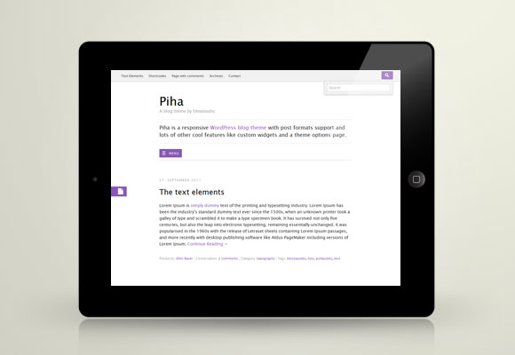 Piha responsive WordPress Theme