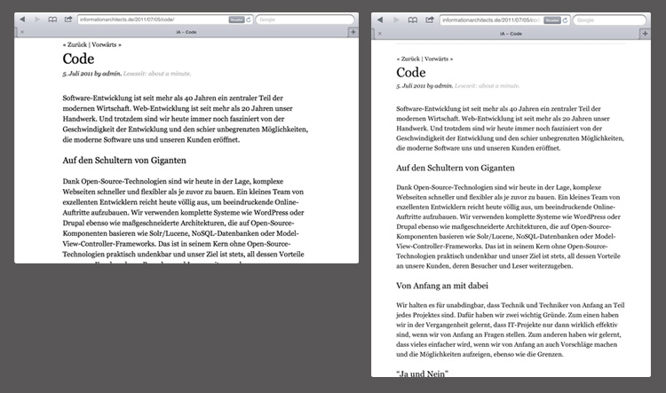 Schrift Optimierung responsive Webdesign