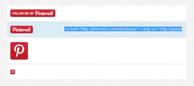Pinterest Follow Me Buttons