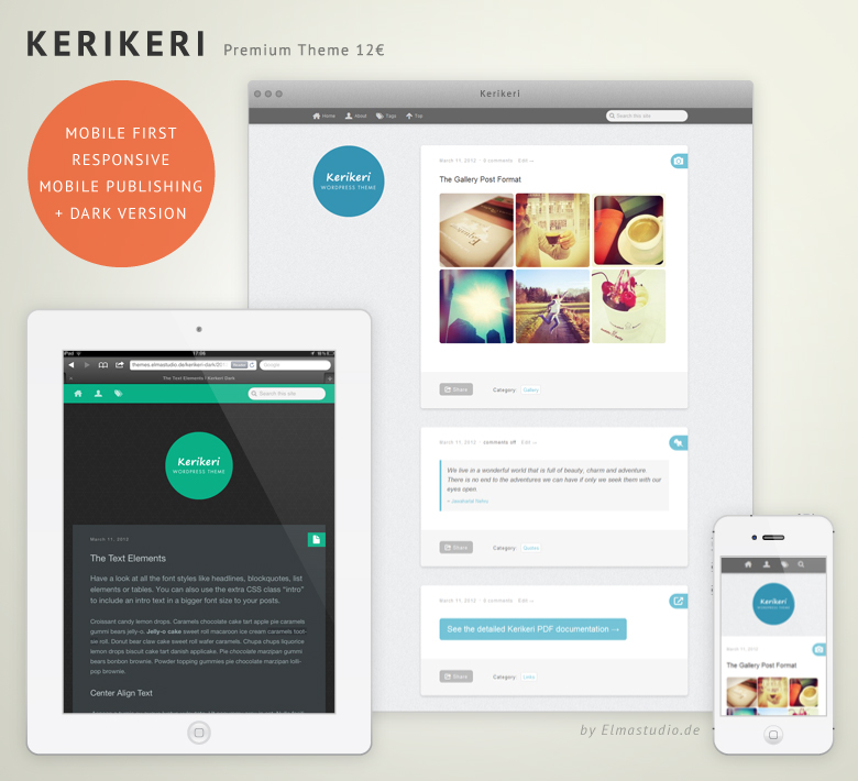 Kerikeri Premium mobile-first, responsive WordPress Theme