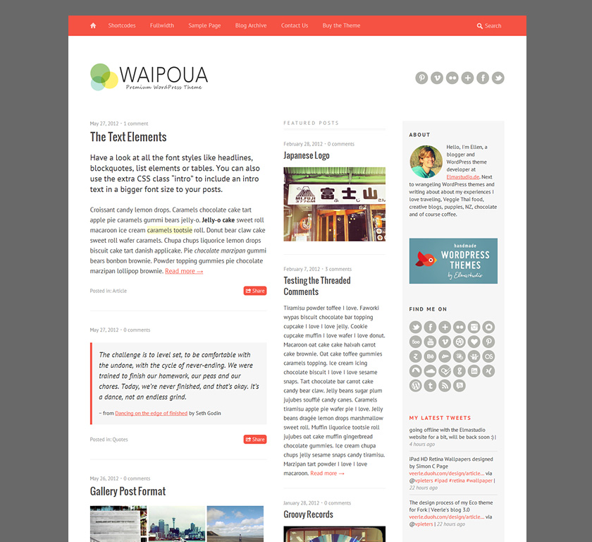 Premium WordPress Theme Waipoua