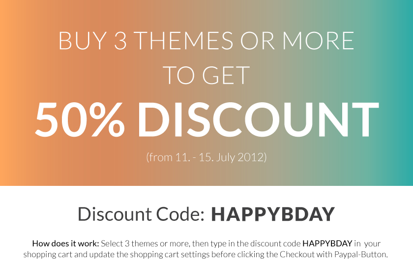 Birthday Theme Discount Coupon