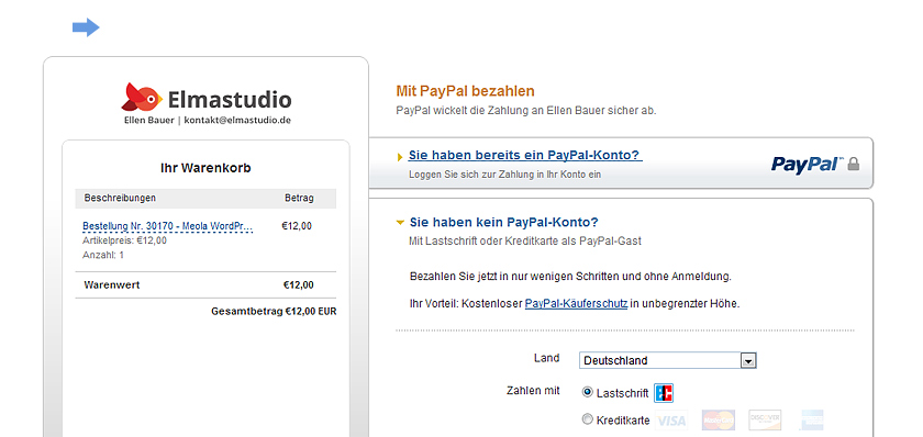 Das eigene Logo bei Paypal