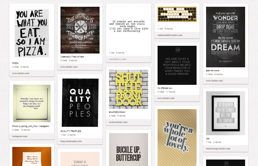 Pinterest Boards für Typografie