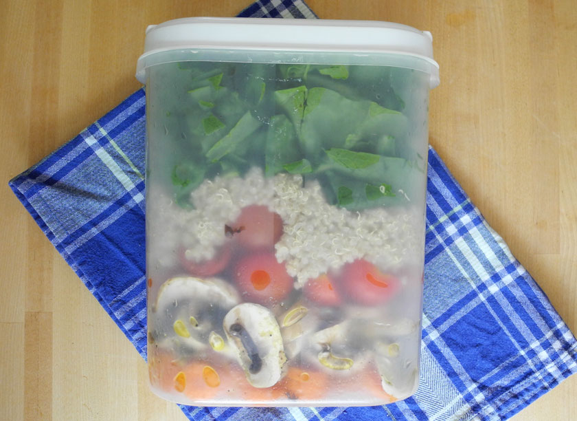 Salat in der Lunchbox