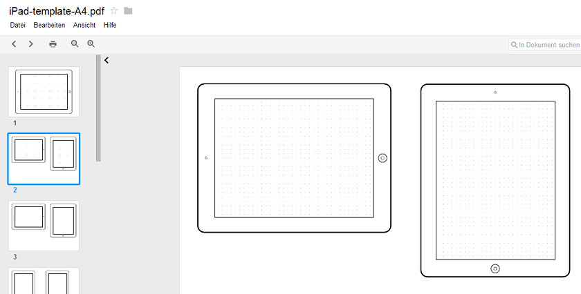 Layout Skizzen-Vorlagen für responsive Webdesigns