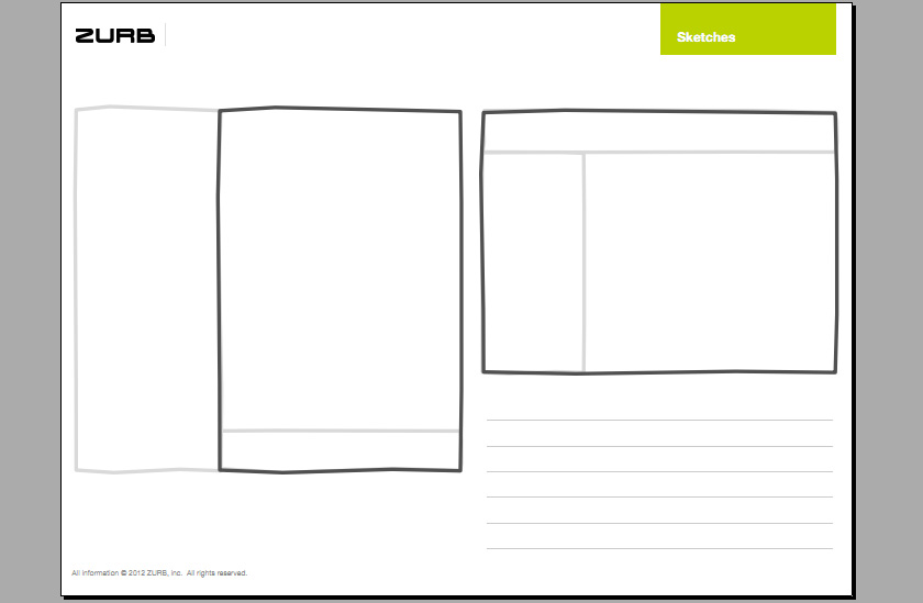 Responsive Sketchsheets von Zurb