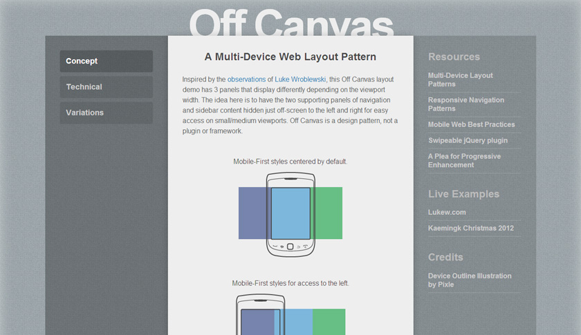 Off Canvas Demo von Jason Weaver