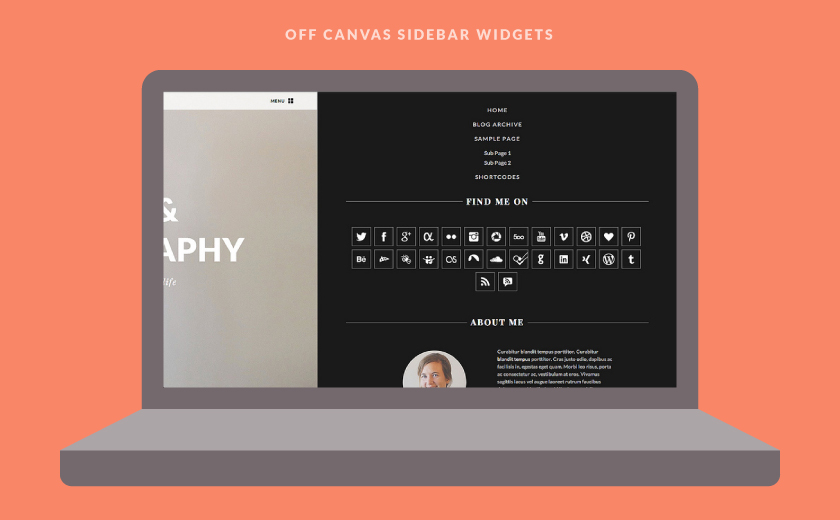 The Off Canvas Sidebar and Navigation.