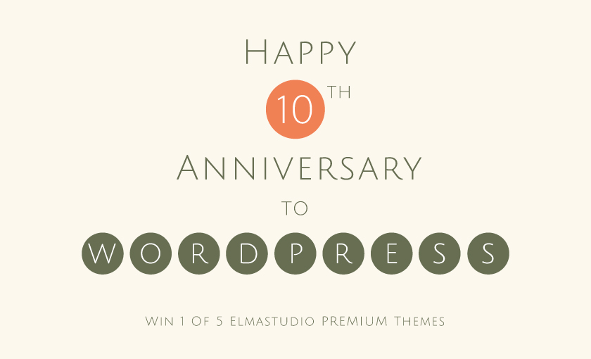 WordPress turns 10: Let’s celebrate with a little Theme Giveaway