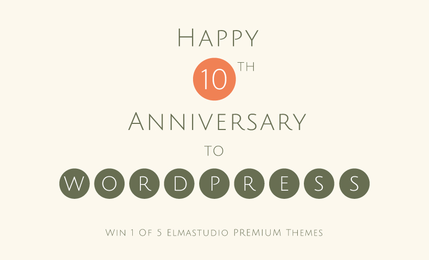 WordPress turns 10: Let’s celebrate with a little Theme Giveaway