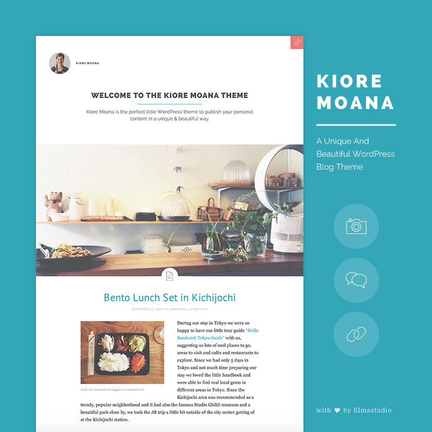 Kiore Moana: Unser neuestes Premium WordPress Blog Theme mit einem wunderschön großzügigen Design für jede Menge Blog-Spaß