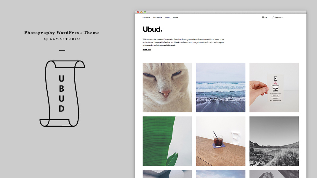 Ubud: Our Newest Minimal Photography WordPress Theme