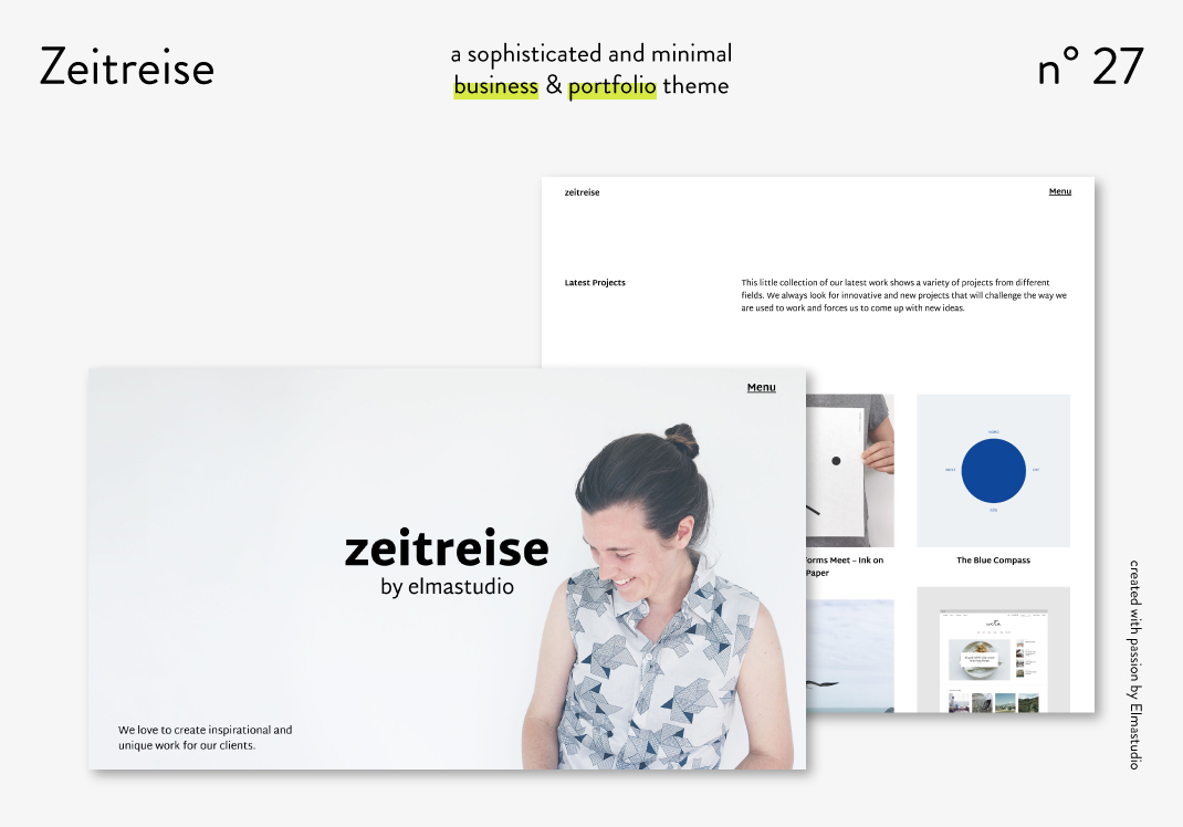 Zeitreise: Unser neues minimalistisches Business & Portfolio WordPress-Theme