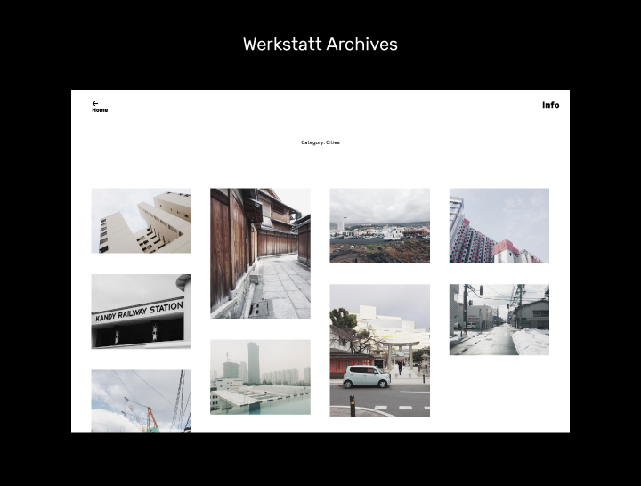 The Werkstatt archive pages.