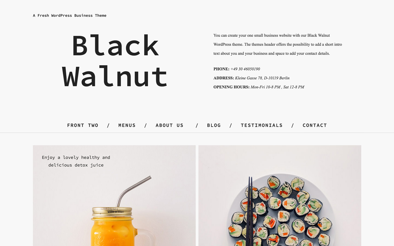 Black Walnut WordPress Theme