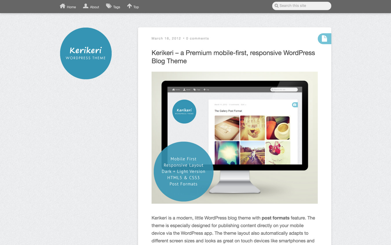 Kerikeri WordPress Theme