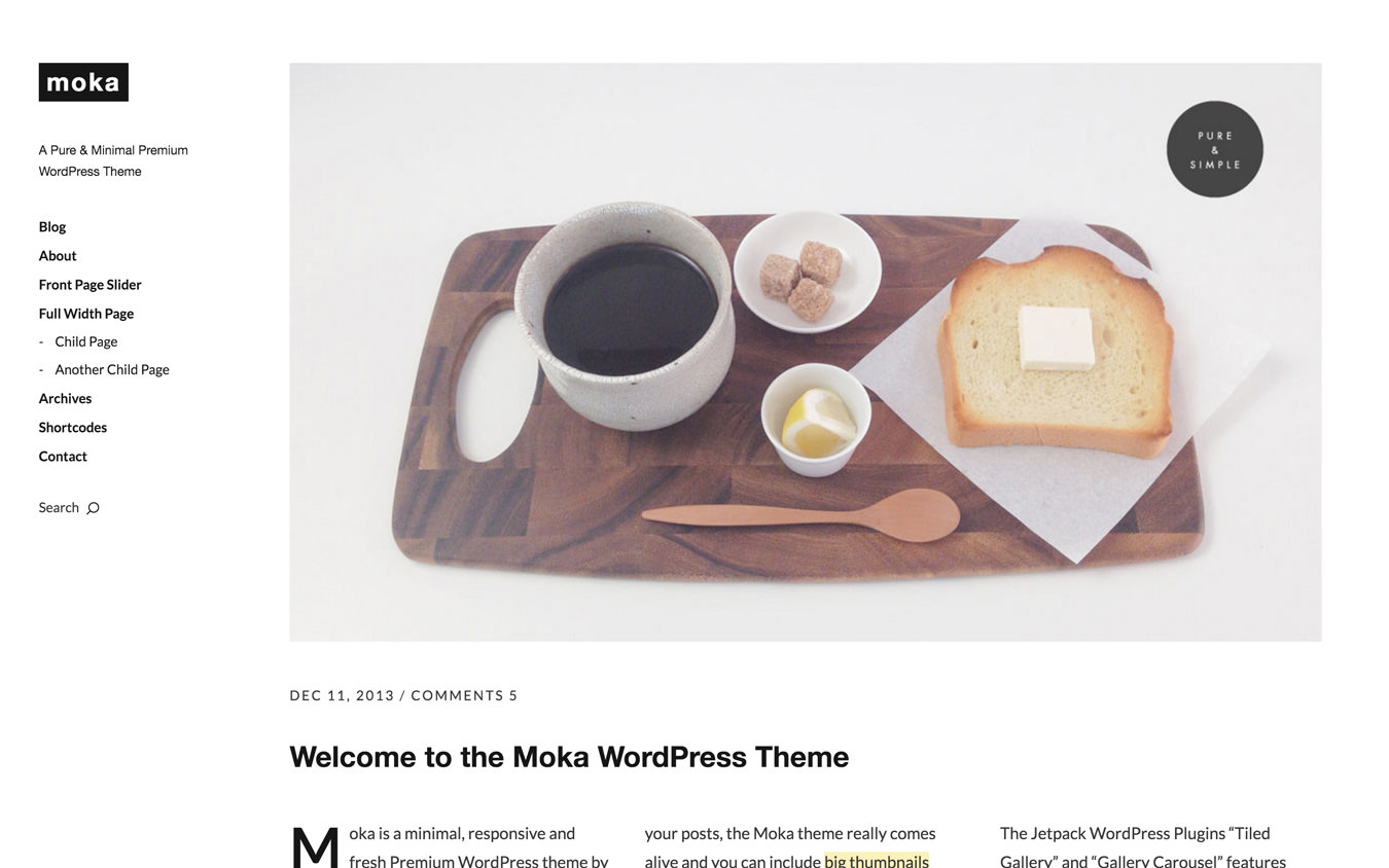 Moka WordPress Theme