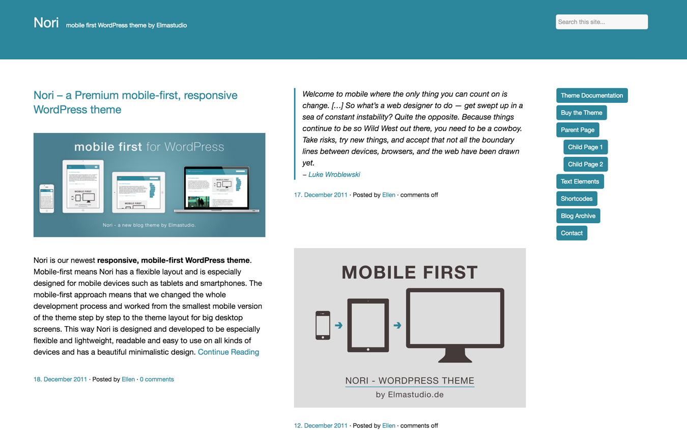 Nori WordPress Theme
