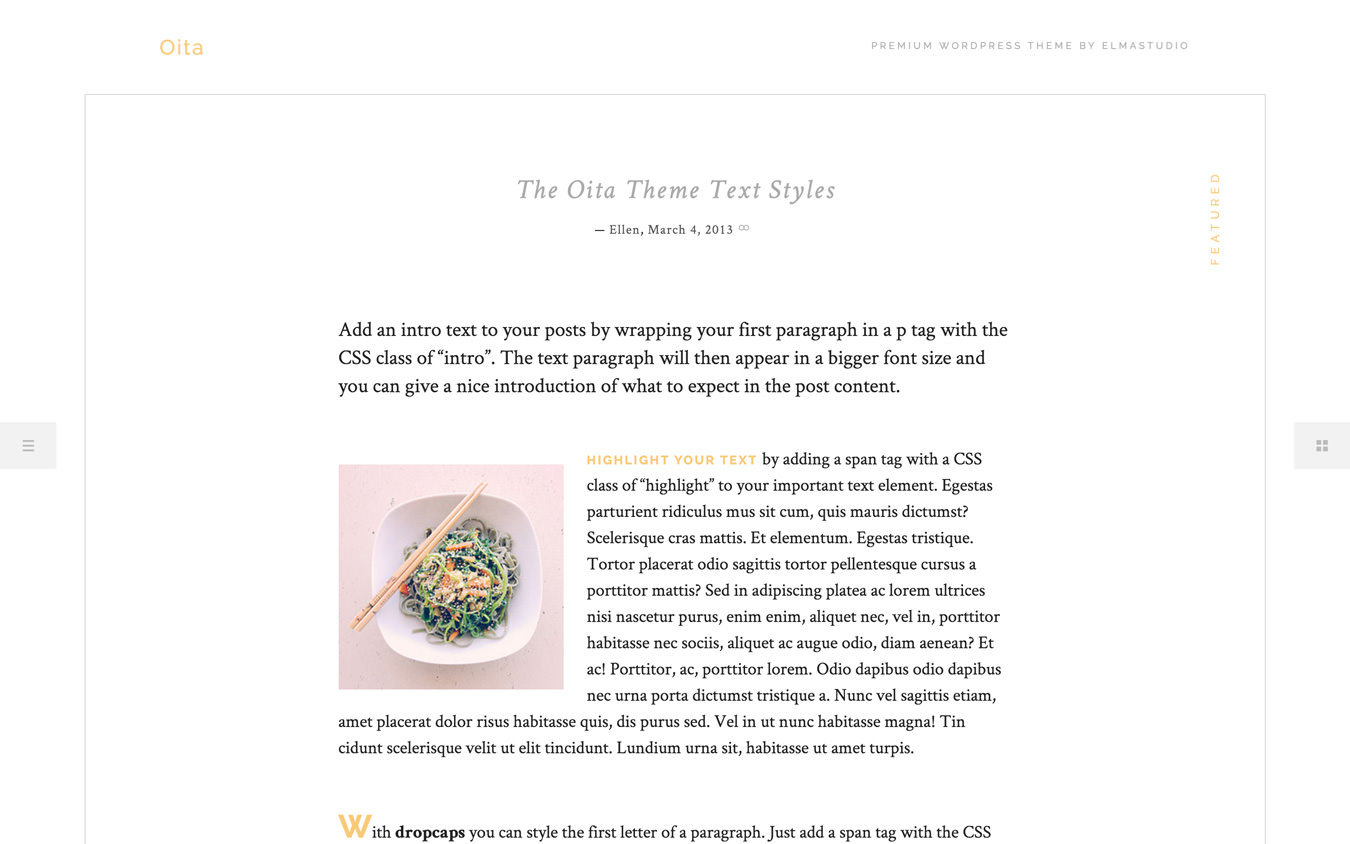Oita WordPress Theme