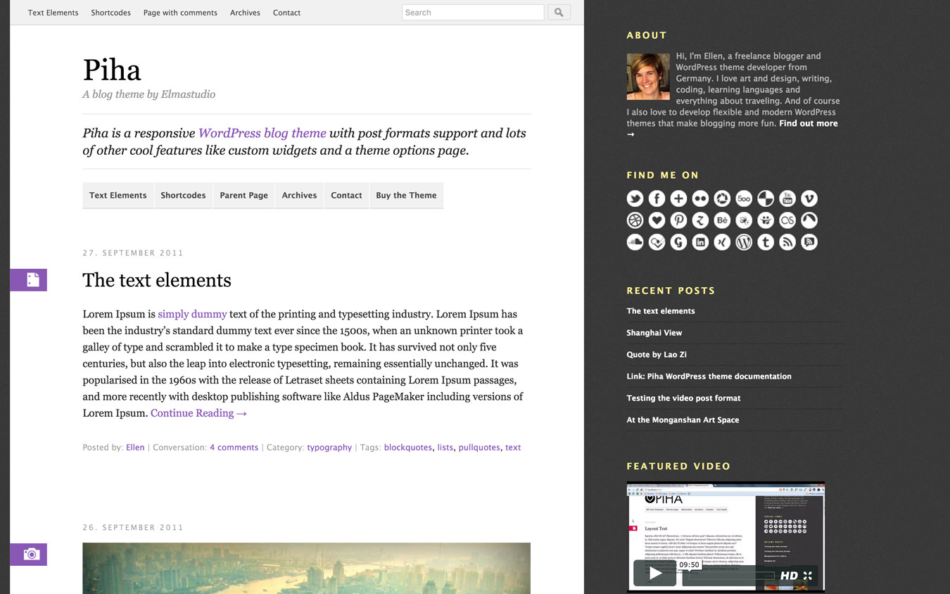 Piha WordPress Theme