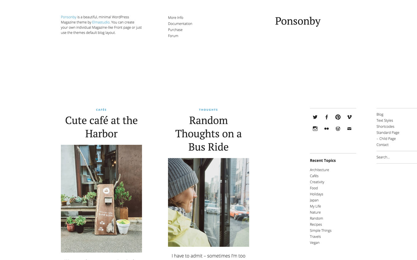 Ponsonby WordPress Theme
