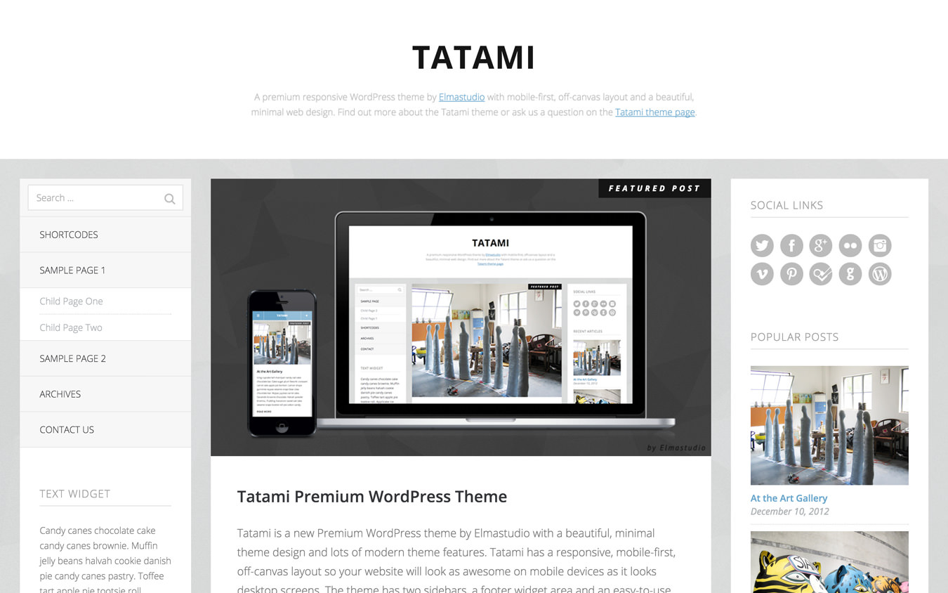 Tatami WordPress Theme