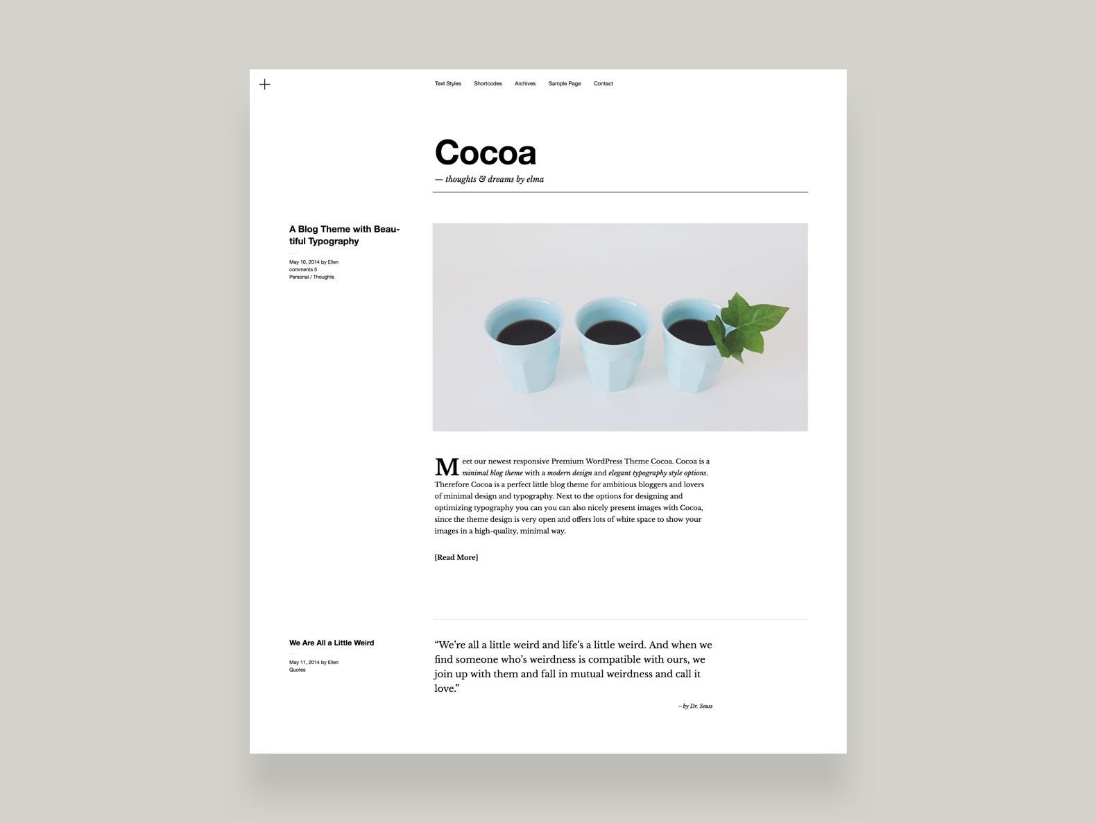 Cocoa WordPress Blog Theme