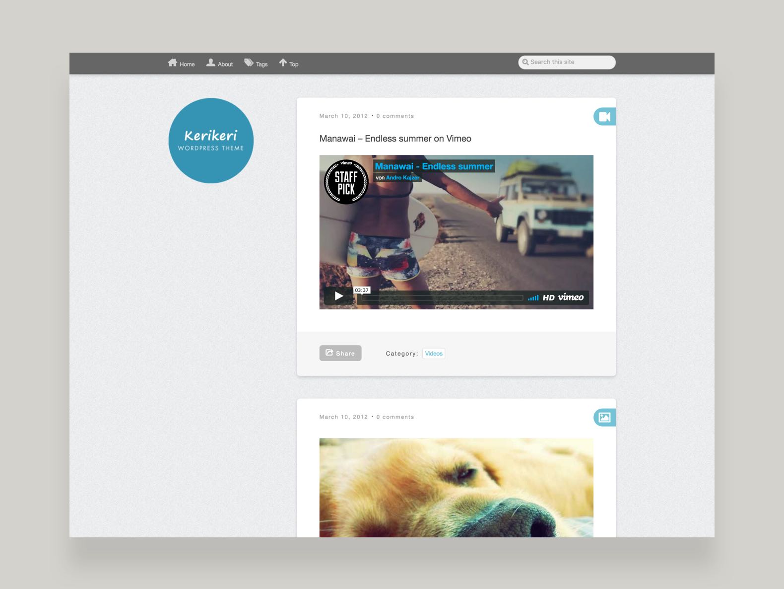 Kerikeri WordPress Blog Theme