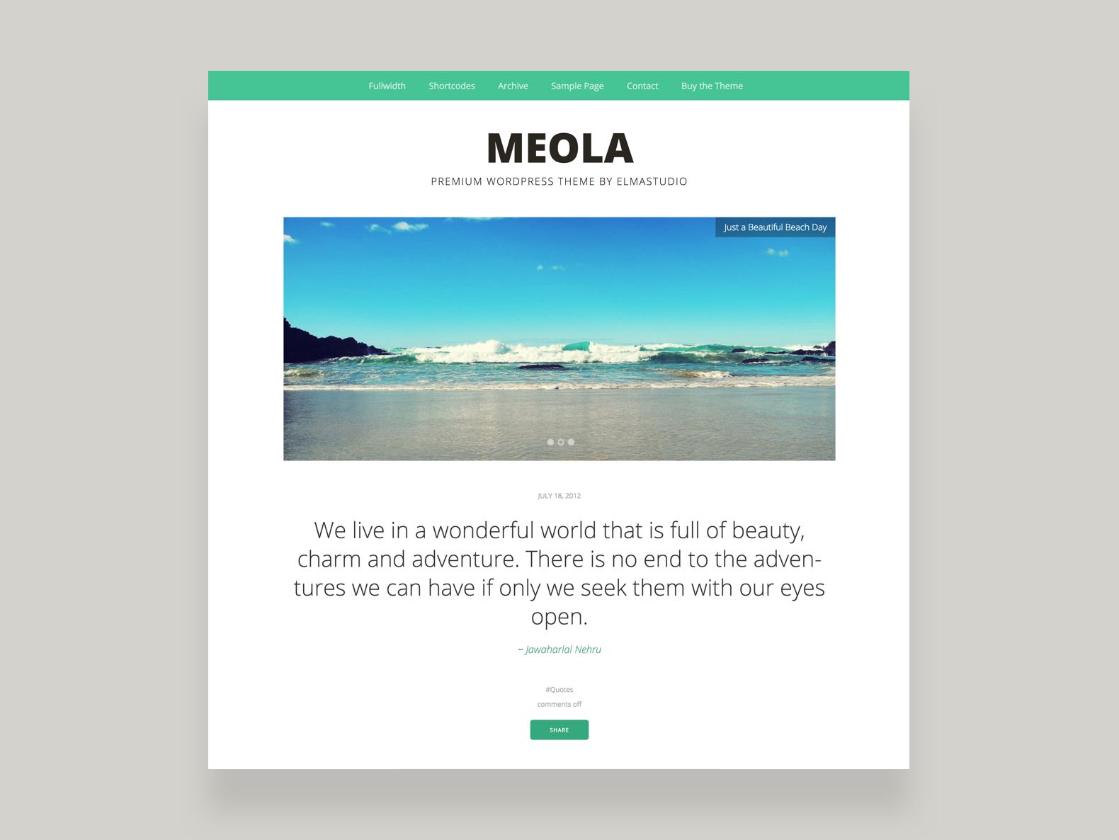 Meola WordPress Blog Theme