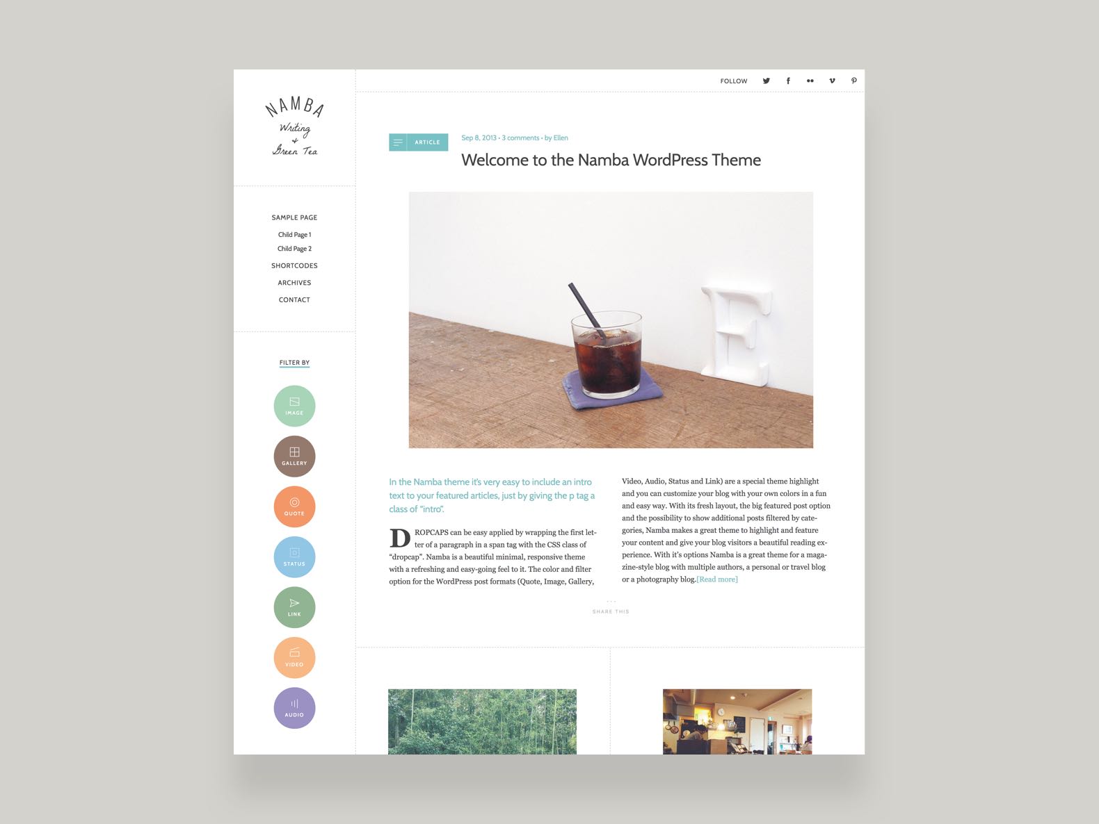 Namba WordPress Blog Theme