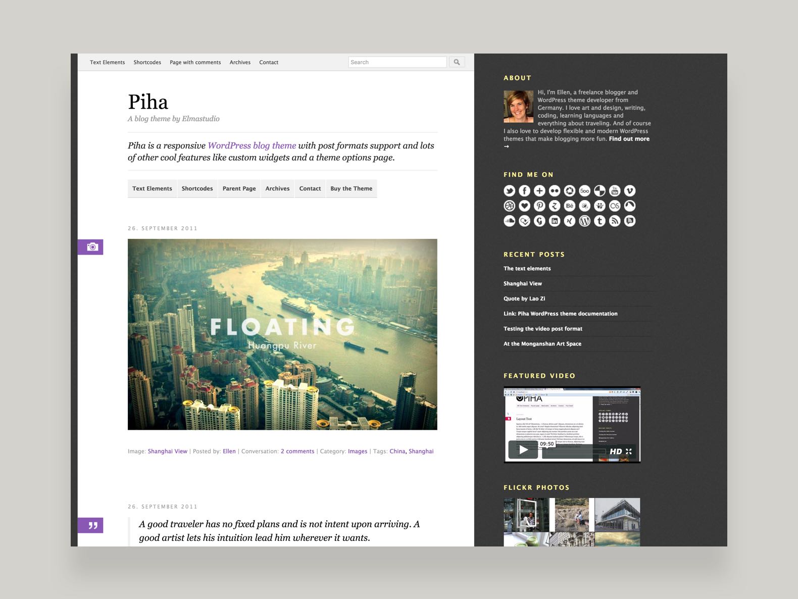 Piha WordPress Blog Theme