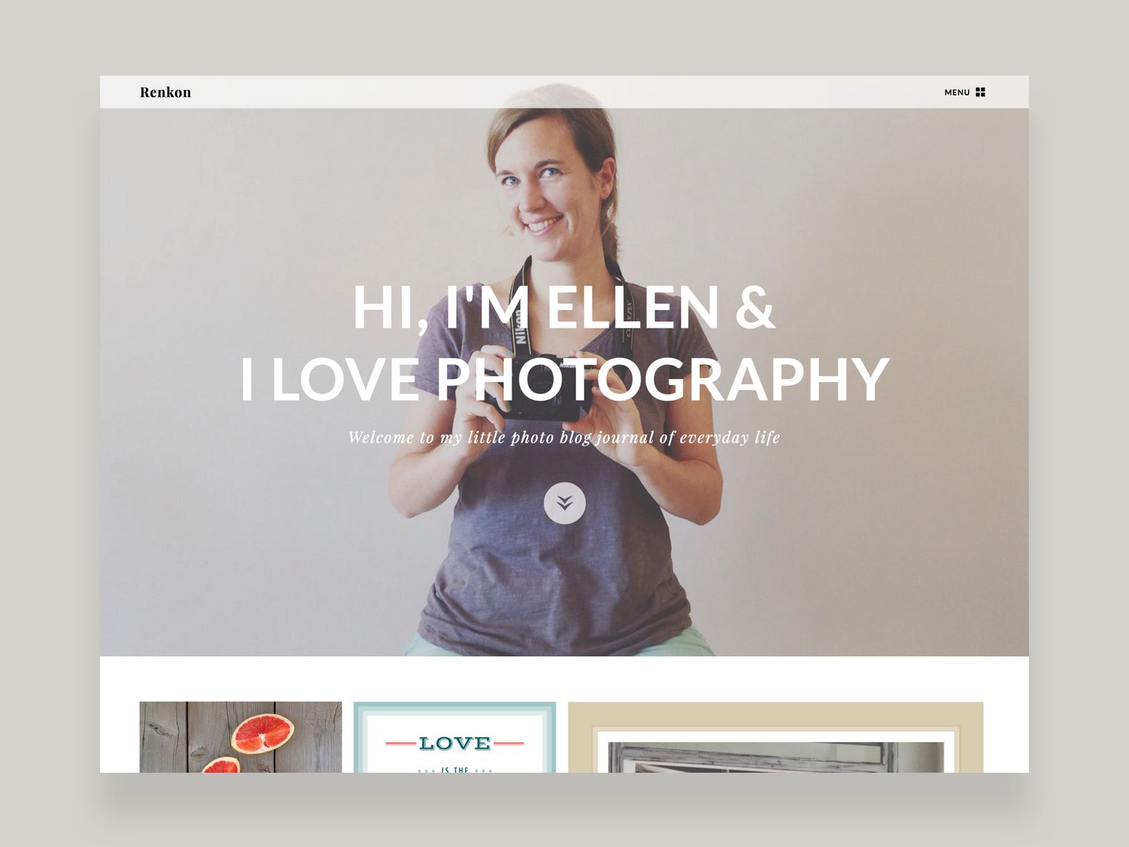 Renkon WordPress Fotografie Blog Theme