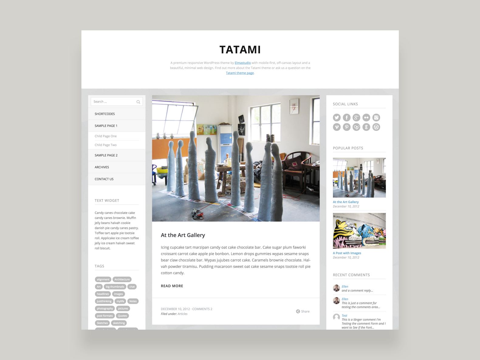 Tatami WordPress Blog Theme