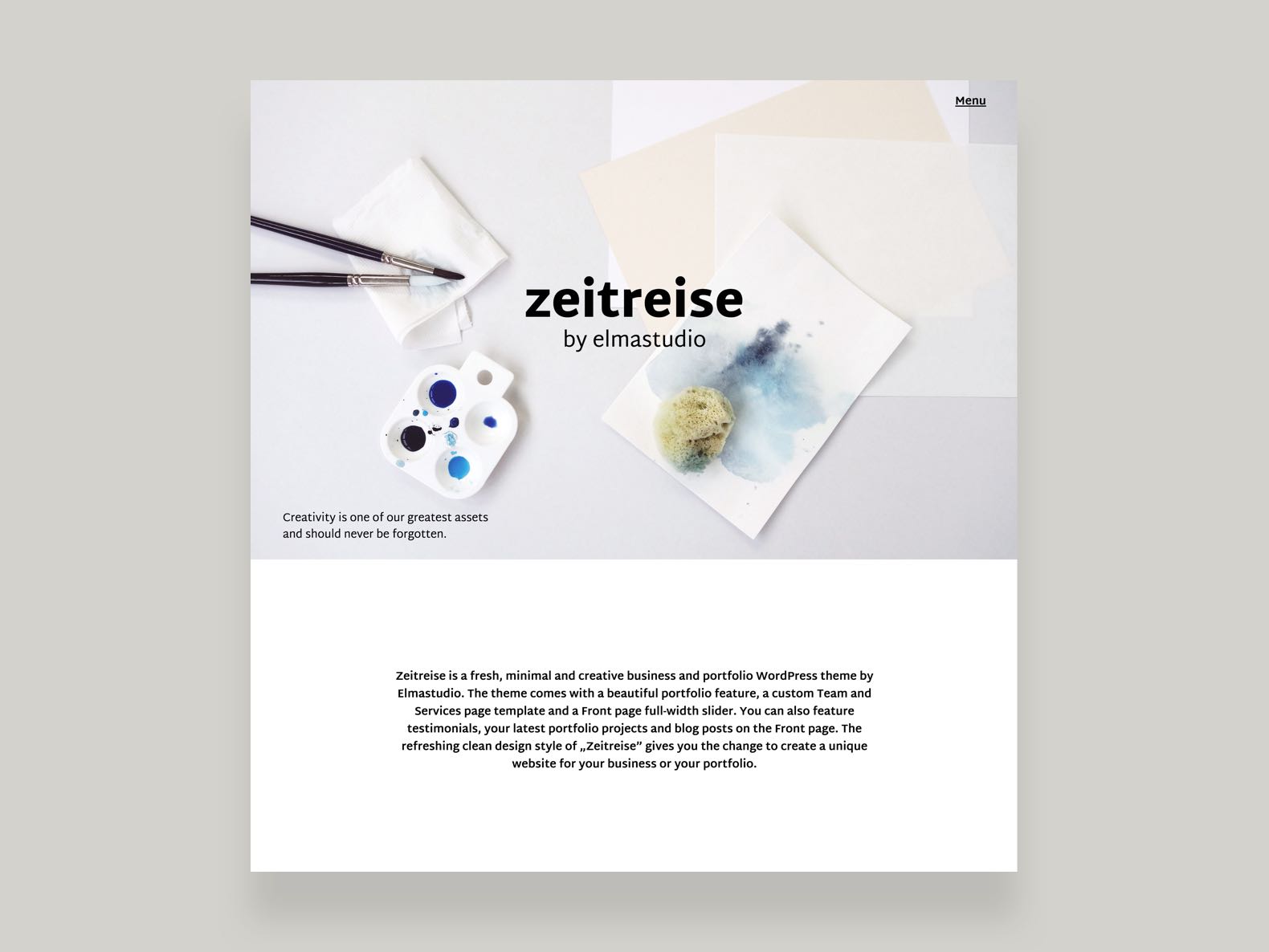 Zeitreise WordPress Business Portfolio Theme