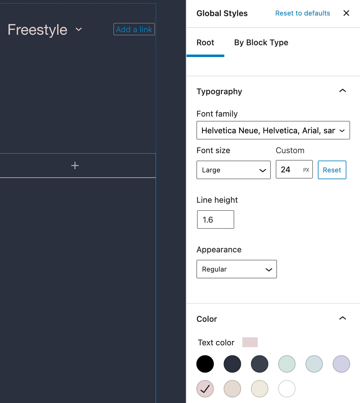 WordPress Global Styles